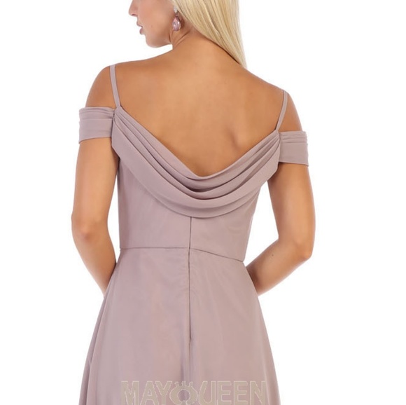 ROSE BURGUNDY MAUVE BLUE CHAMPAGNE MOTHER OF THE BRIDE GROOM GOWN - Picture 3 of 9